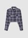 Crop shirt in check flannel_4