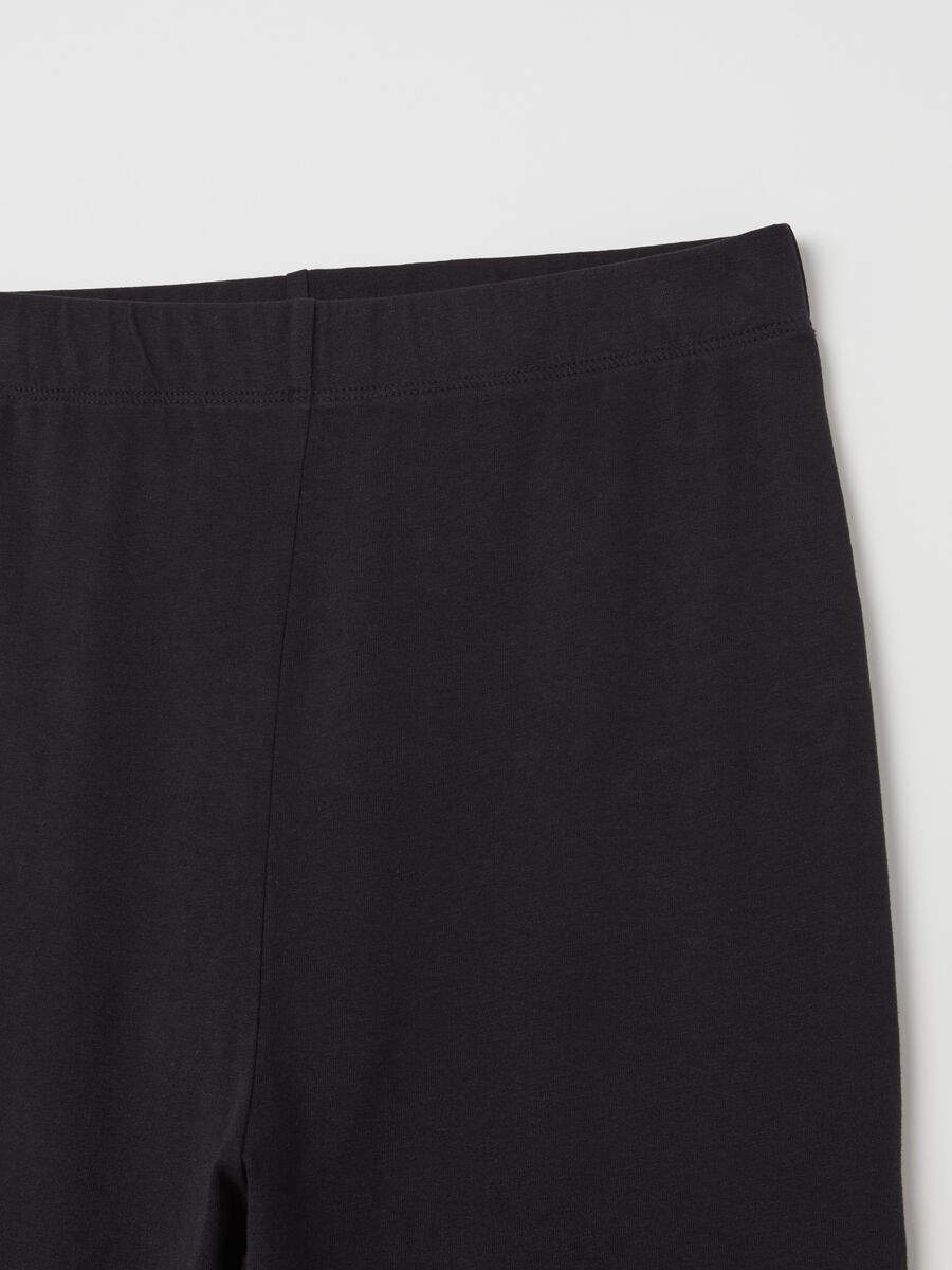 Flare-fit leggings in stretch cotton_5
