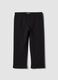 Black Stretch Cotton Slim Fit Leggings for Girls_0