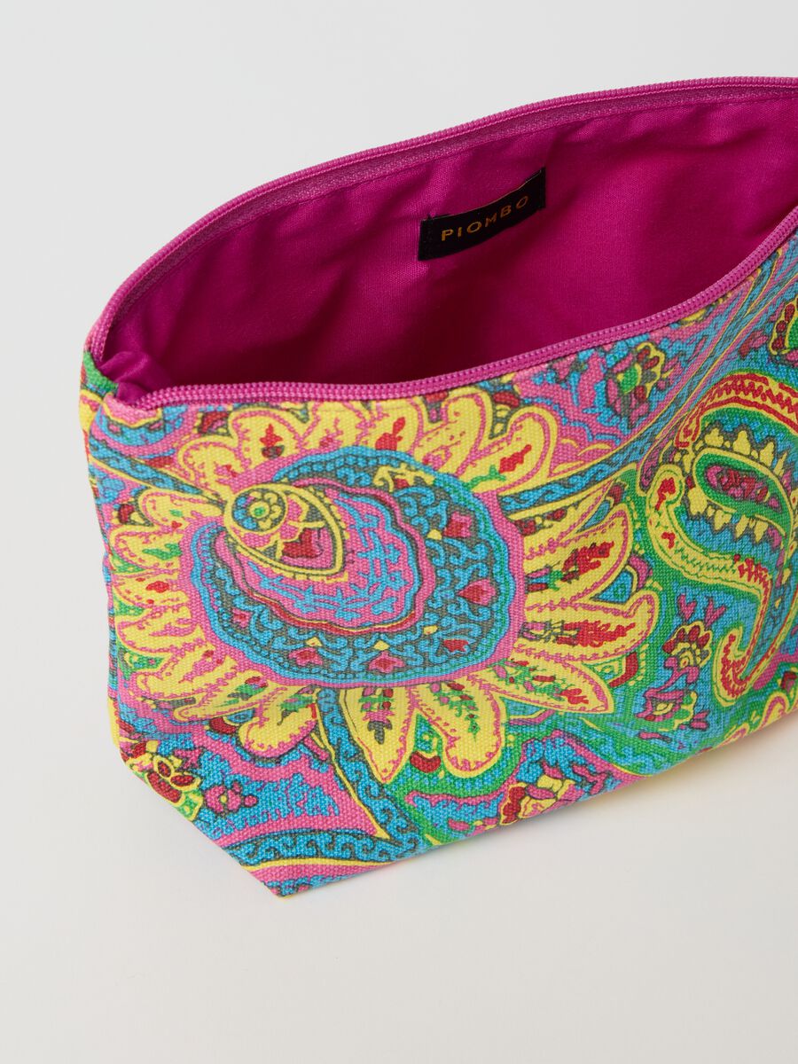 Clutch bag with tassel and paisley print_1