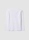 T-shirt bianca in puro cotone organico con girocollo e stampa teschio per ragazzo_2