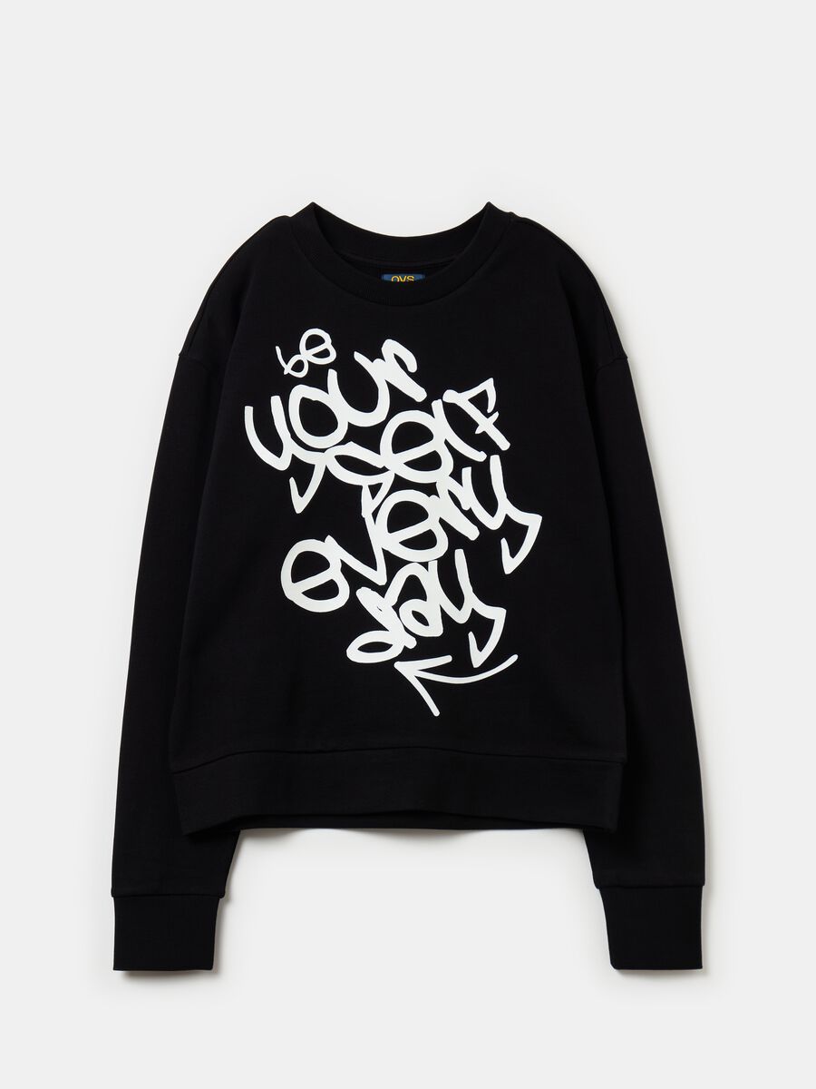 French terry sweatshirt with print_3
