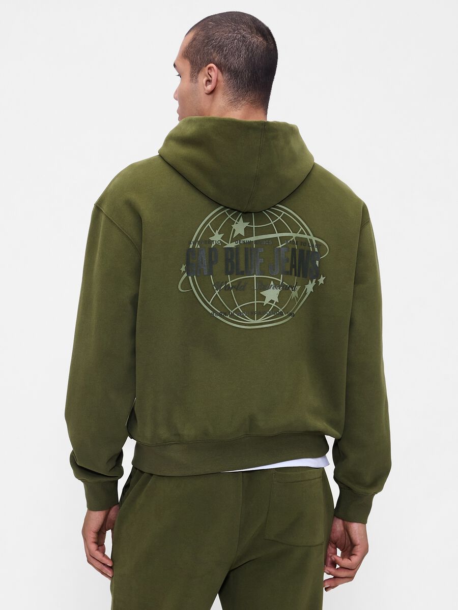 Green Hoodie with Full Zip_1