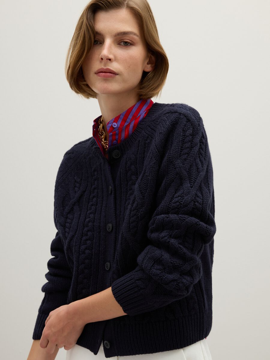 Regular Fit Blue Cardigan_3