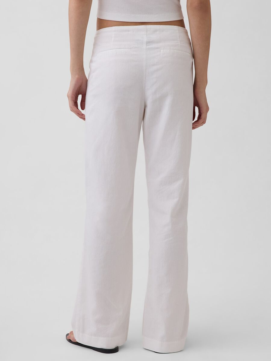 Wide-leg linen-blend trousers_2