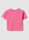 T-shirt in puro cotone rosa da bambina boxy fit con cuore_1