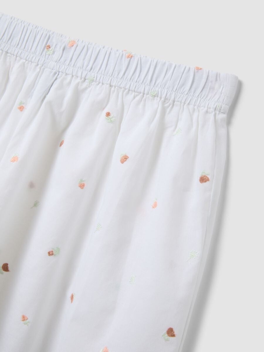 White organic cotton pyjama shorts_5
