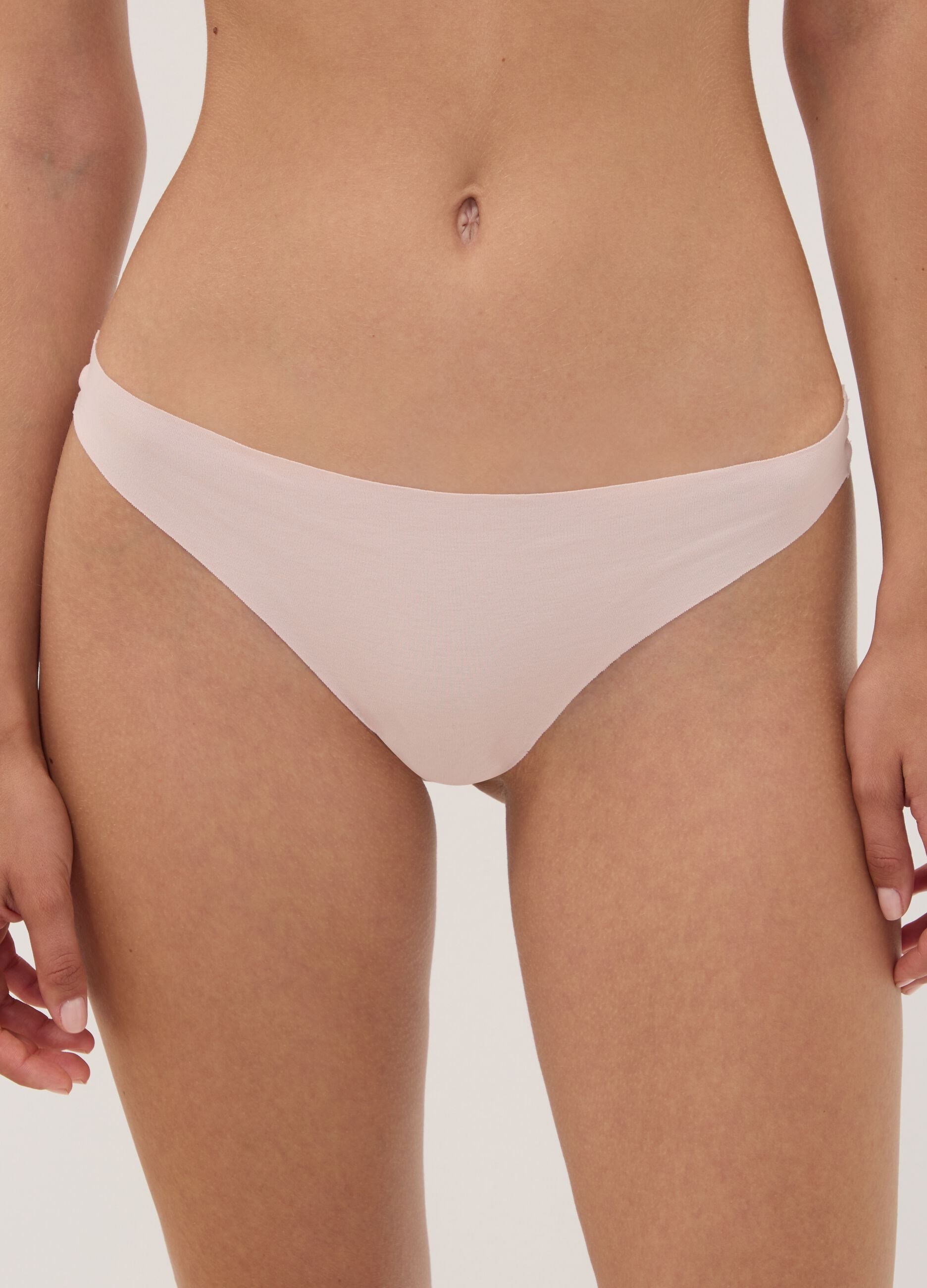 Slip brasiliana rosa in cotone organico elasticizzato
