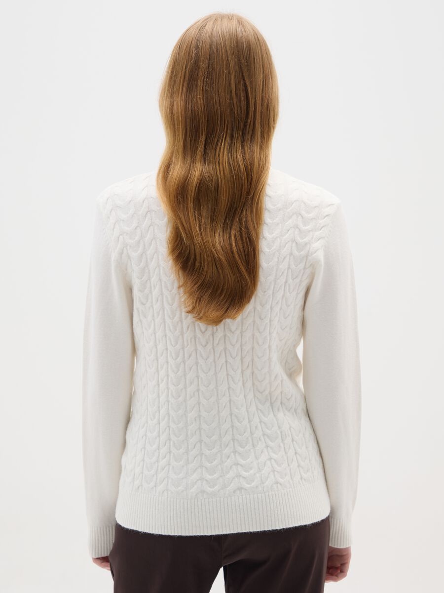 White Regular Fit Sweater_2