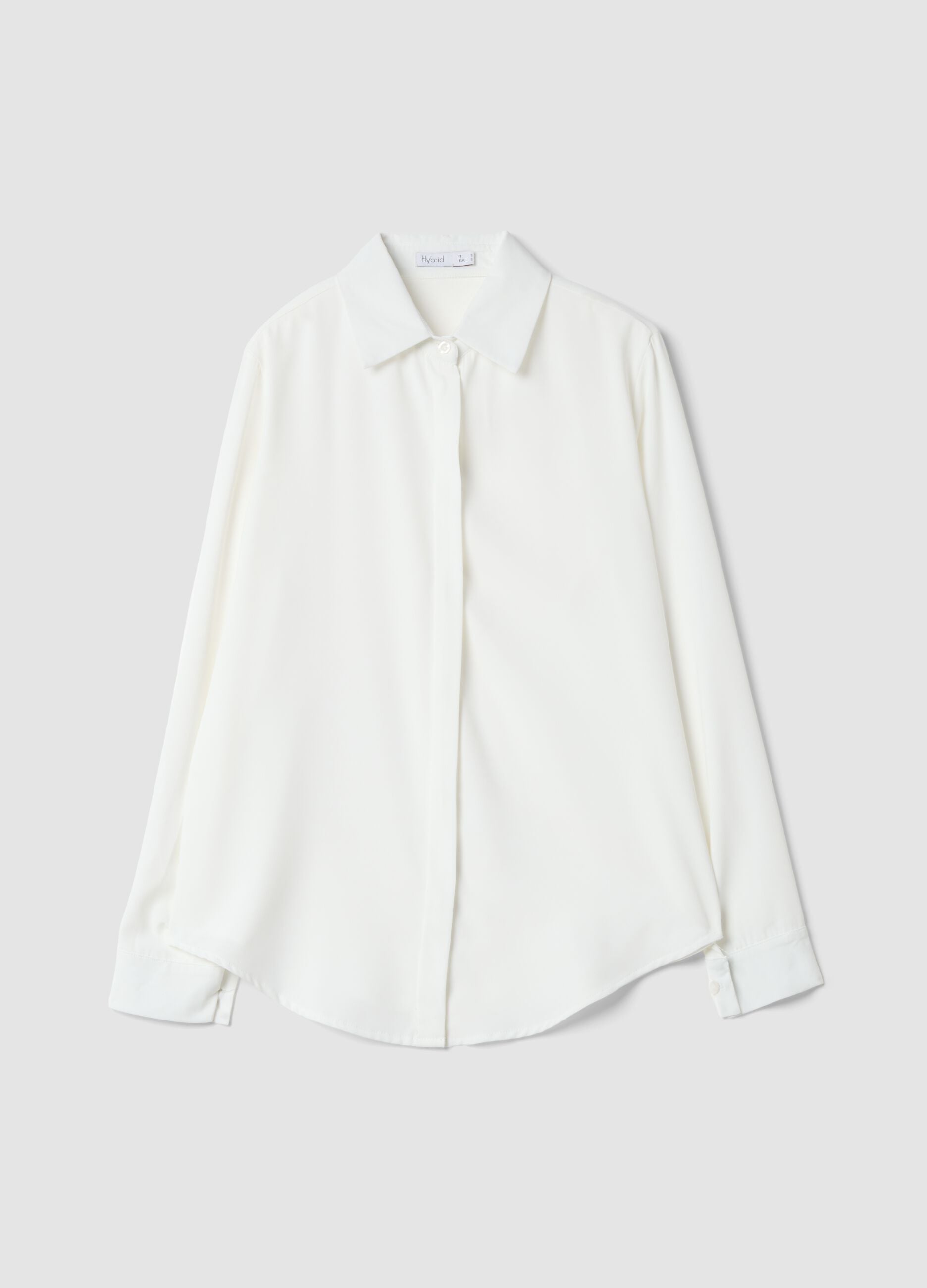 White regular-fit shirt with classic collar