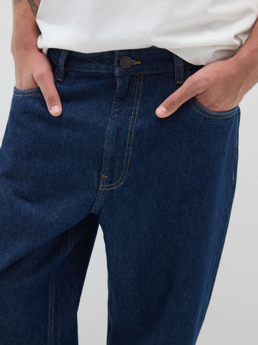 Pure Cotton Blue Baggy Jeans_3