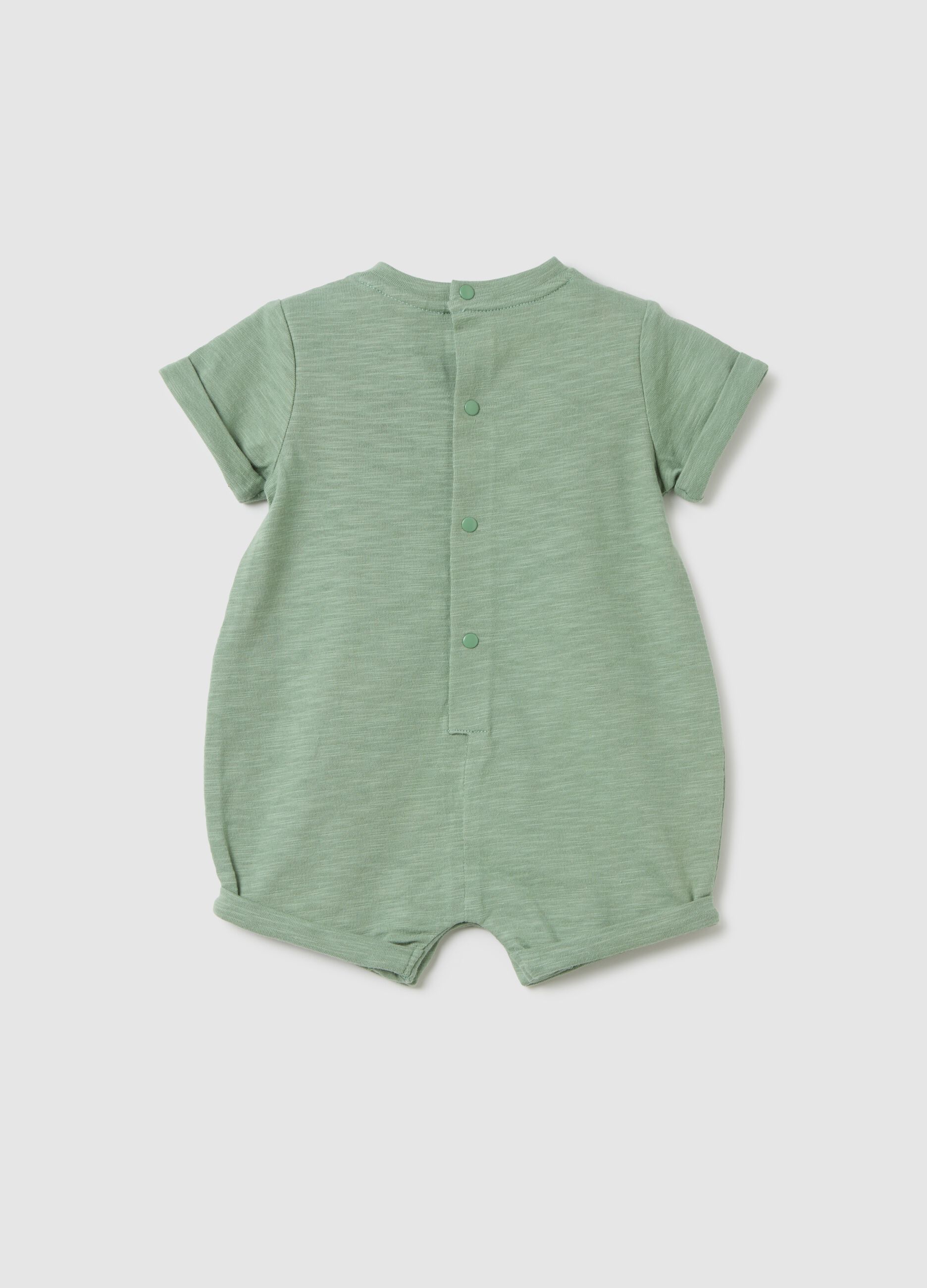 Tutina da neonato unisex in puro cotone verde