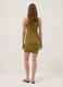 Abito fitted verde in modal elasticizzato a costine con spalline_3