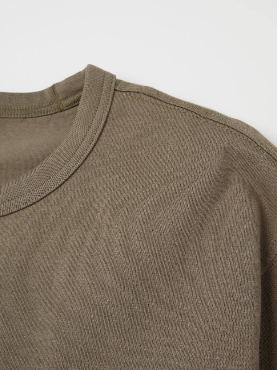 Cotton T-shirt with round neck_5