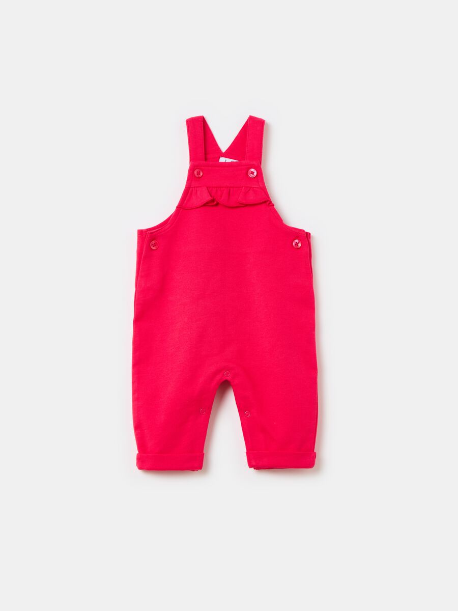 Organic cotton dungarees with frills_0
