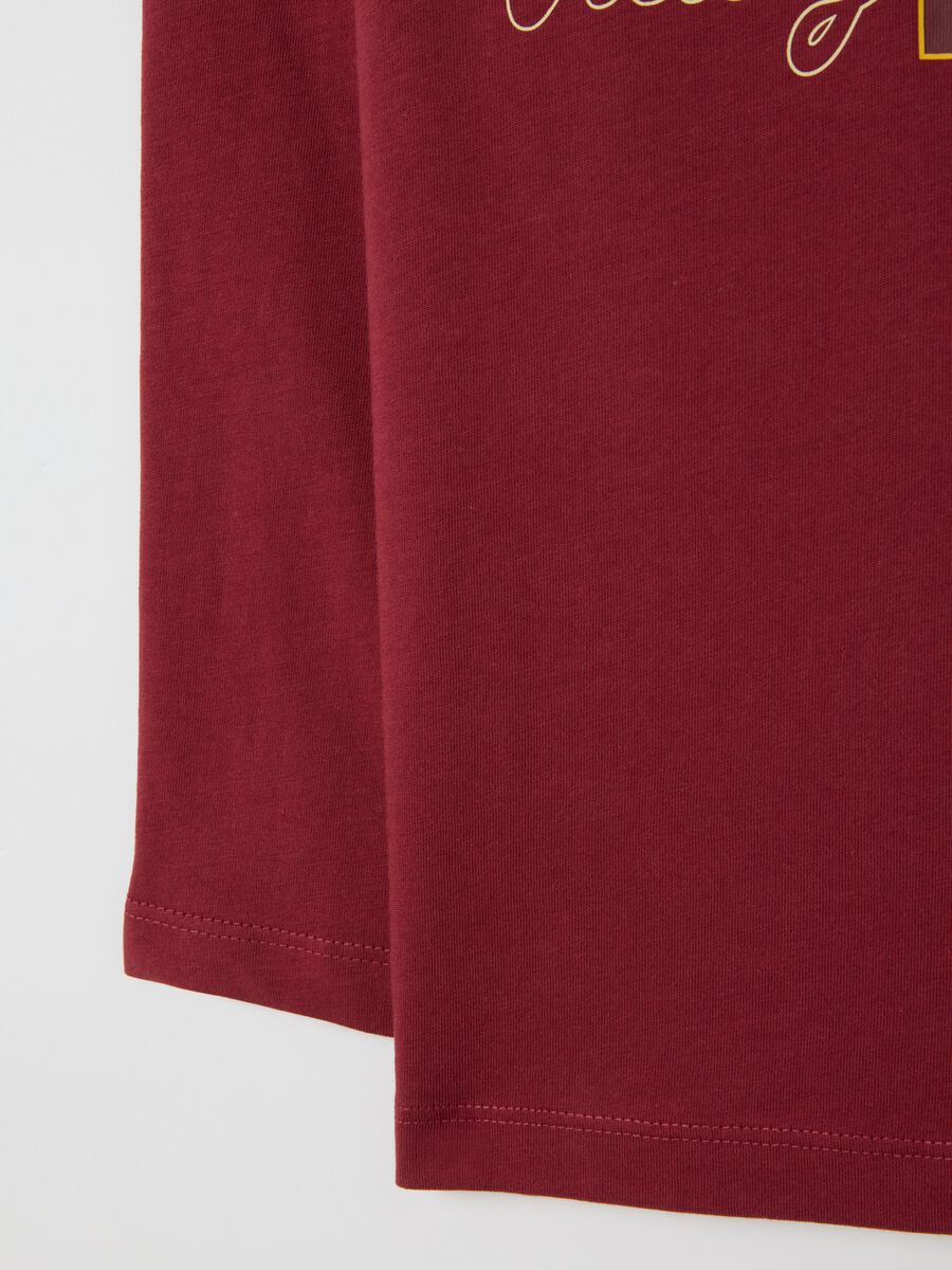 Red cotton blend regular fit child's T-shirt_3