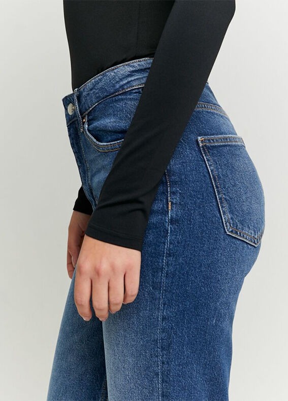 Jeans da donna in denim blu regular fit