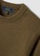 Olive green crew-neck jumper in jersey knit, regular fit_1