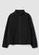 Black stretch-fabric zip jacket_0