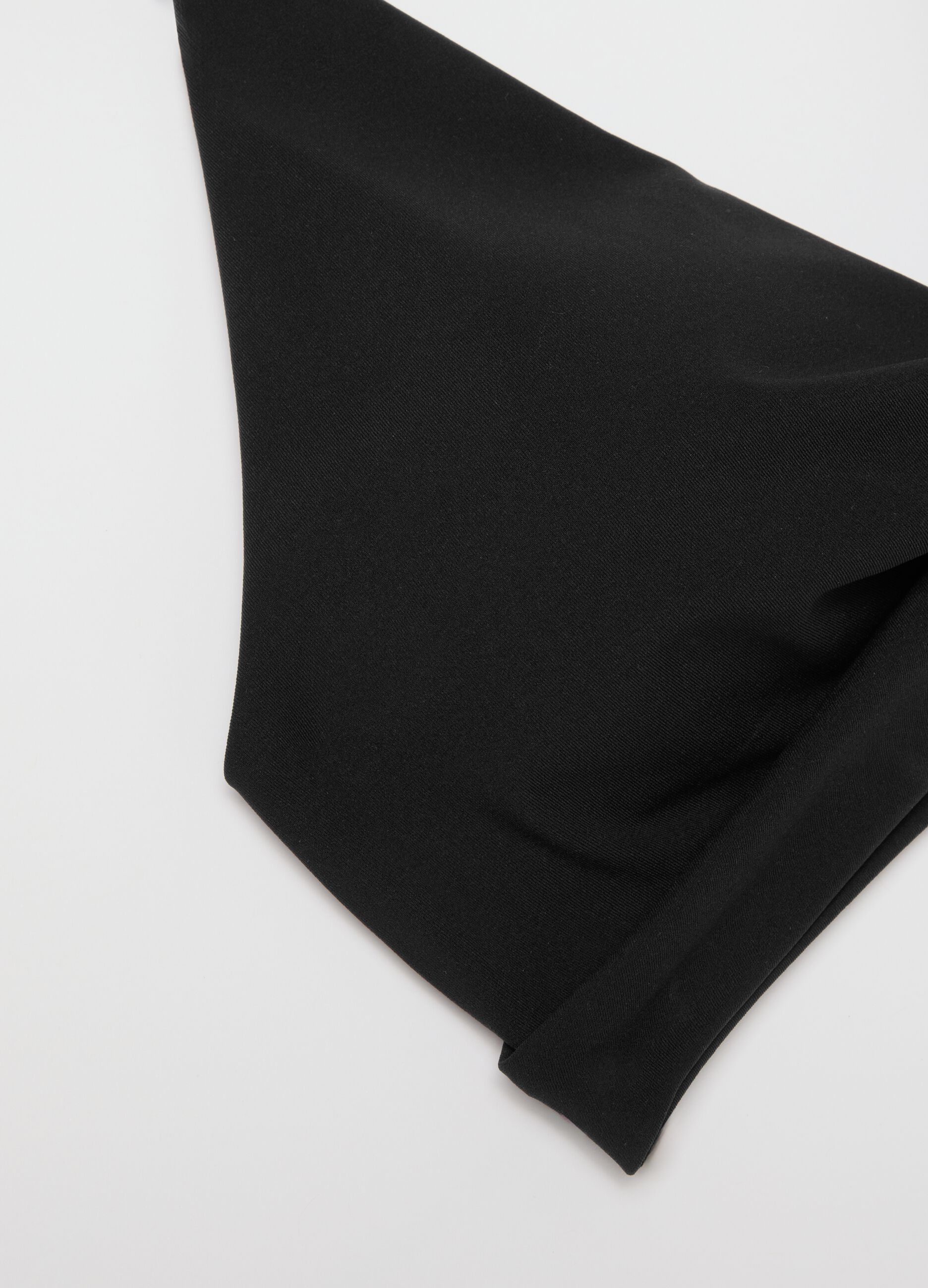 Black triangle bikini top in stretchy shaping fabric