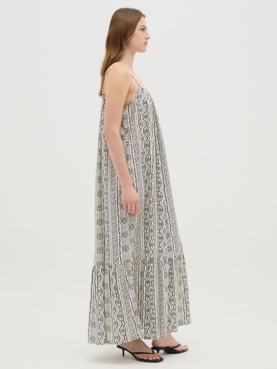 Women's Long Dress in Multicolour Viscose Wide Fit_1