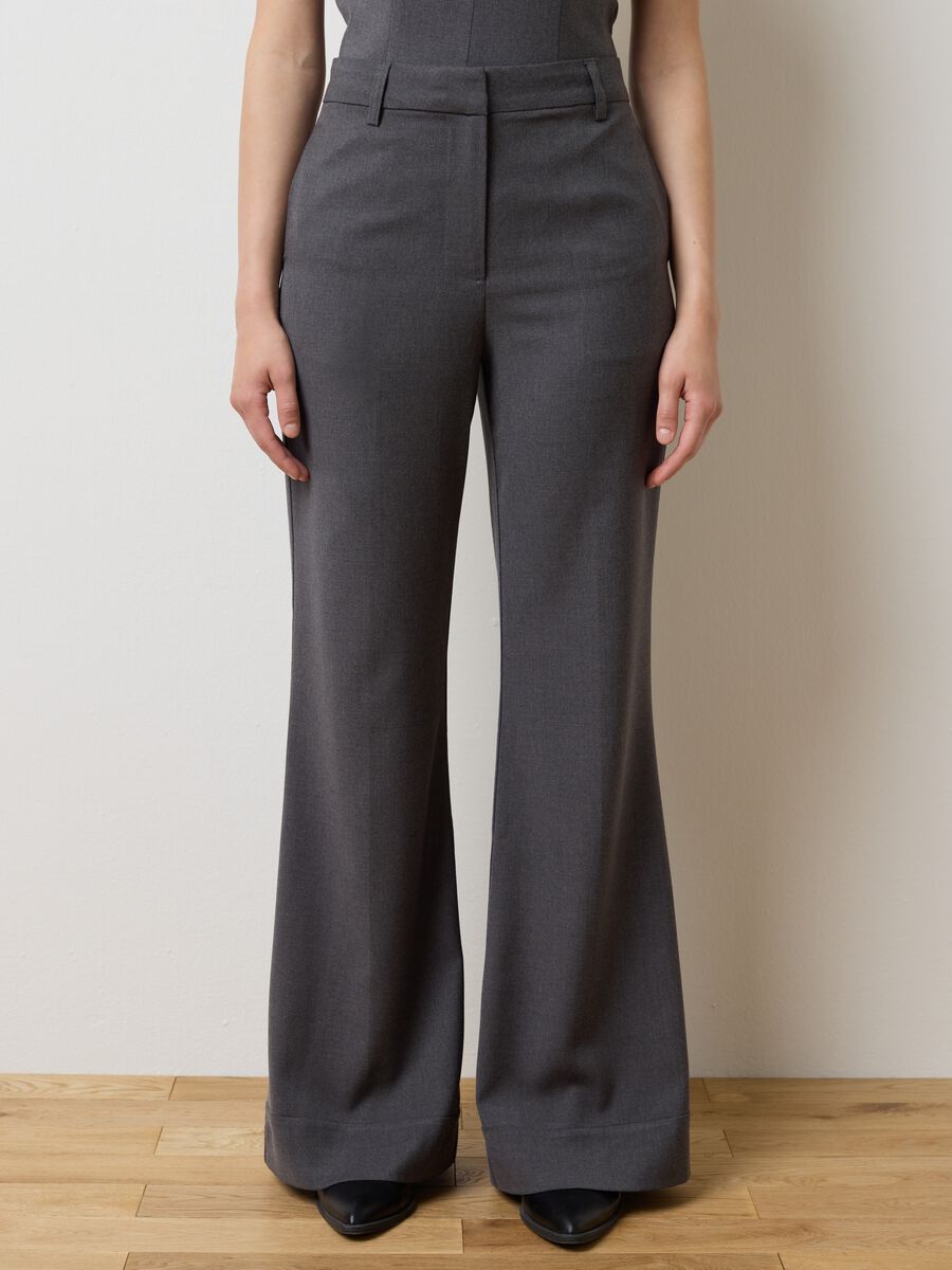 Grey Flare Trousers_1
