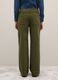 Straight Green Trousers in Stretch Cotton_2