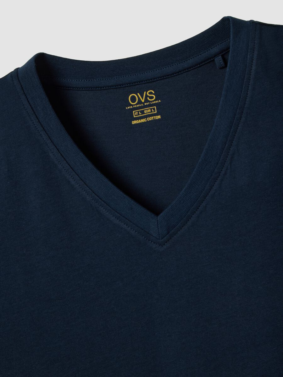 Multicolour Regular Fit V-neck Organic Cotton Jersey Short Pyjamas_1