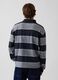 Light grey striped stretch cotton polo_2