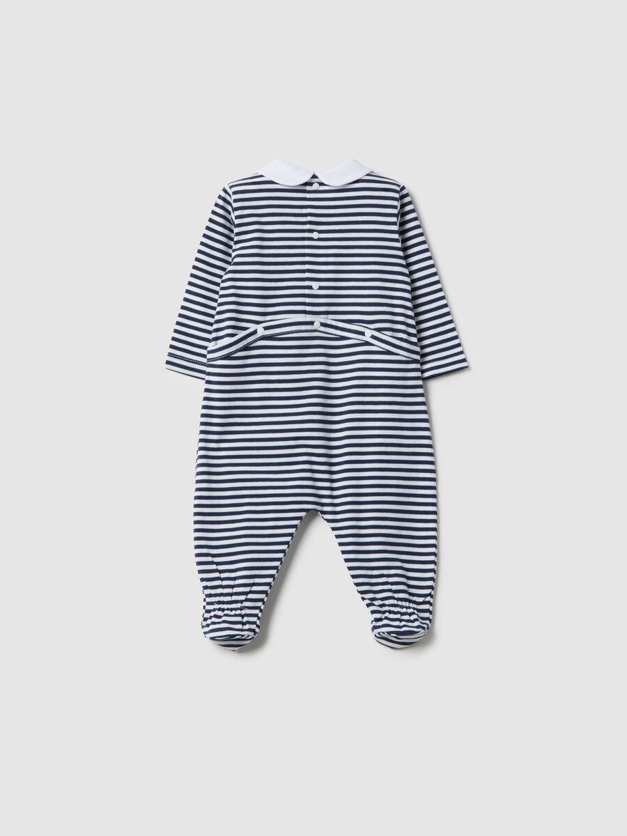 Pure cotton multicolor striped baby romper regular fit_1