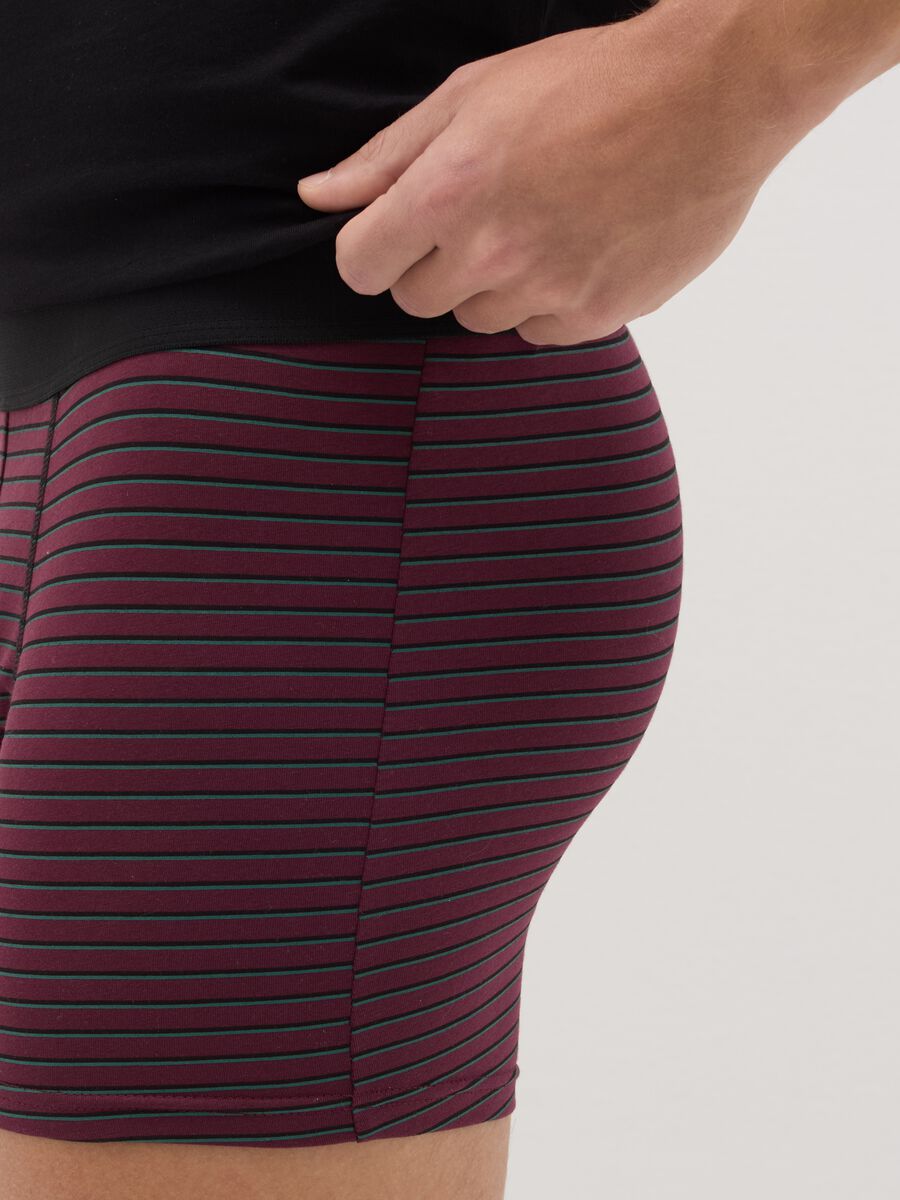 Three-pack boxer shorts in organic cotton with stripe pattern_2