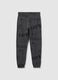 Pantaloni grigi da ragazzo in puro cotone regular fit con stampe_4