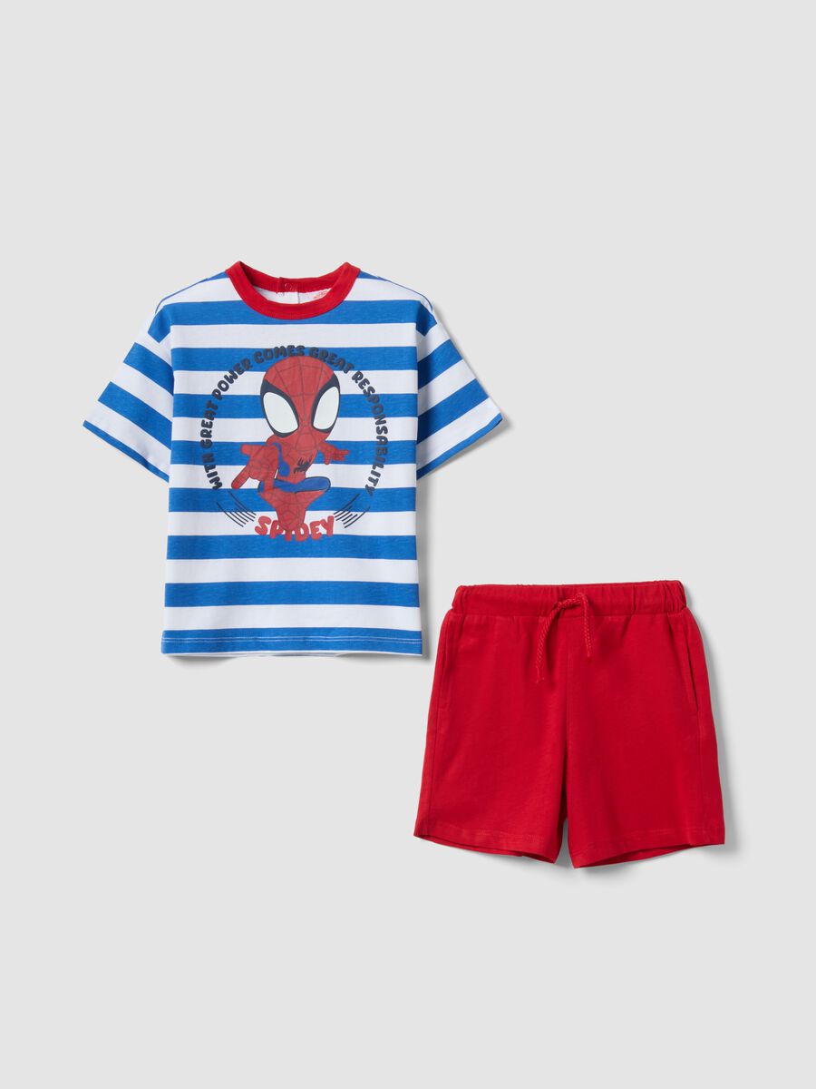 Set in puro cotone multicolor da bimbo regular fit con Spiderman_0