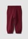 Red pure cotton jogger trousers_1