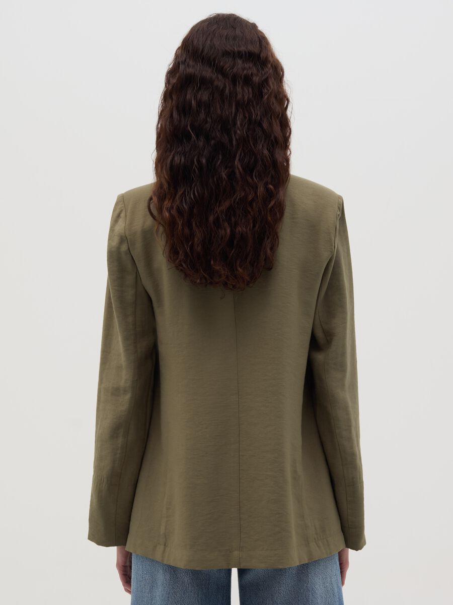 Open blazer in crêpe_3