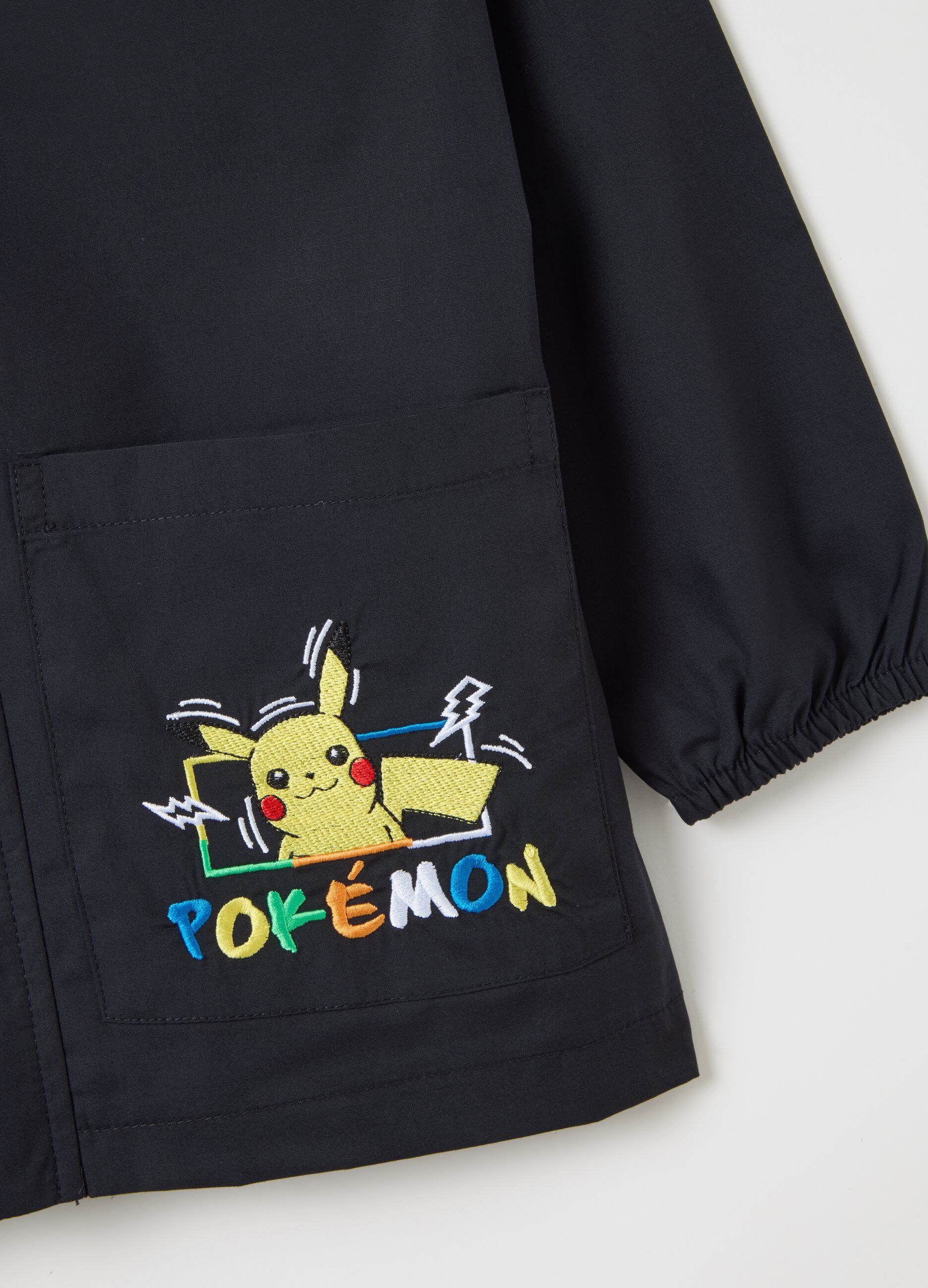 Multicolour cotton blend children's school apron with Pikachu