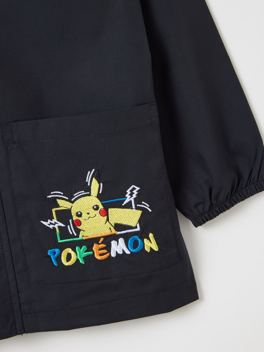 Grembiule scolastico da bambino in misto cotone multicolor con Pikachu_2