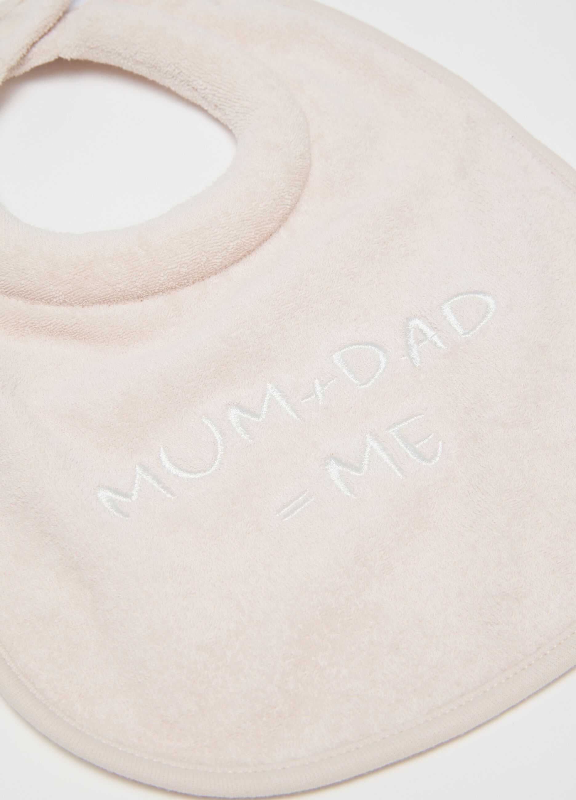 Two-pack of baby girl bibs in pure multicolour cotton