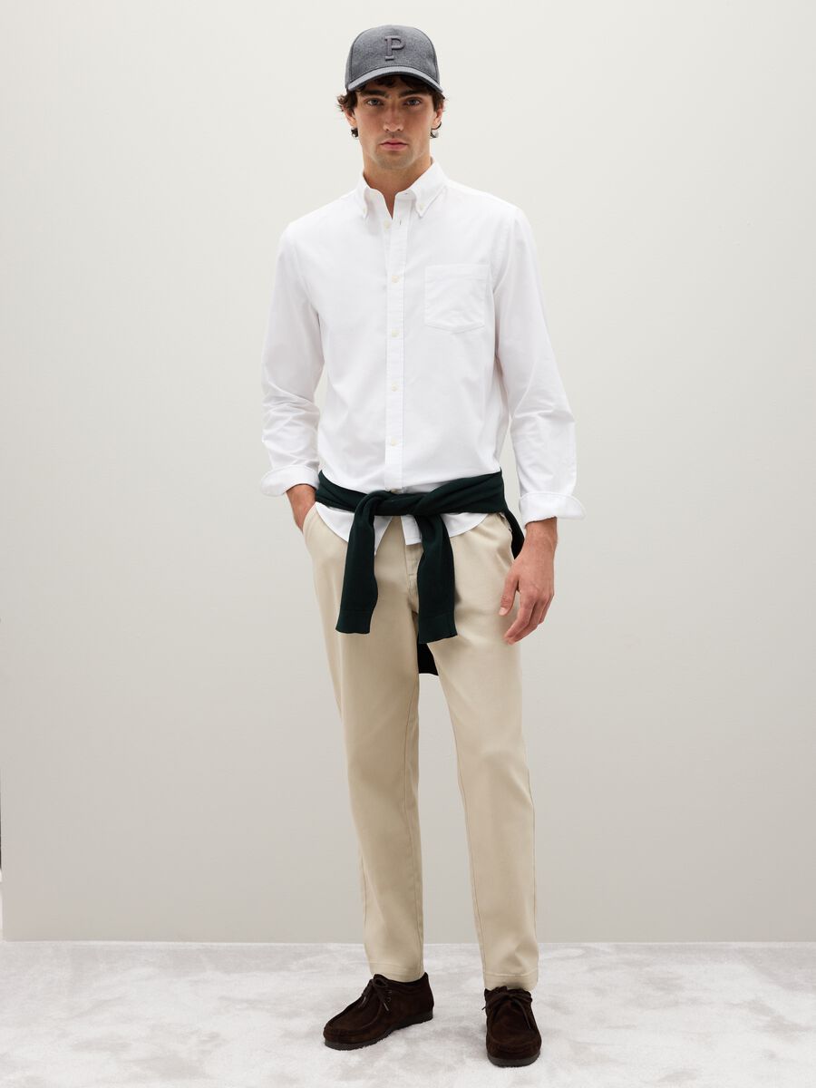 Oxford cotton shirt with button-down collar_2