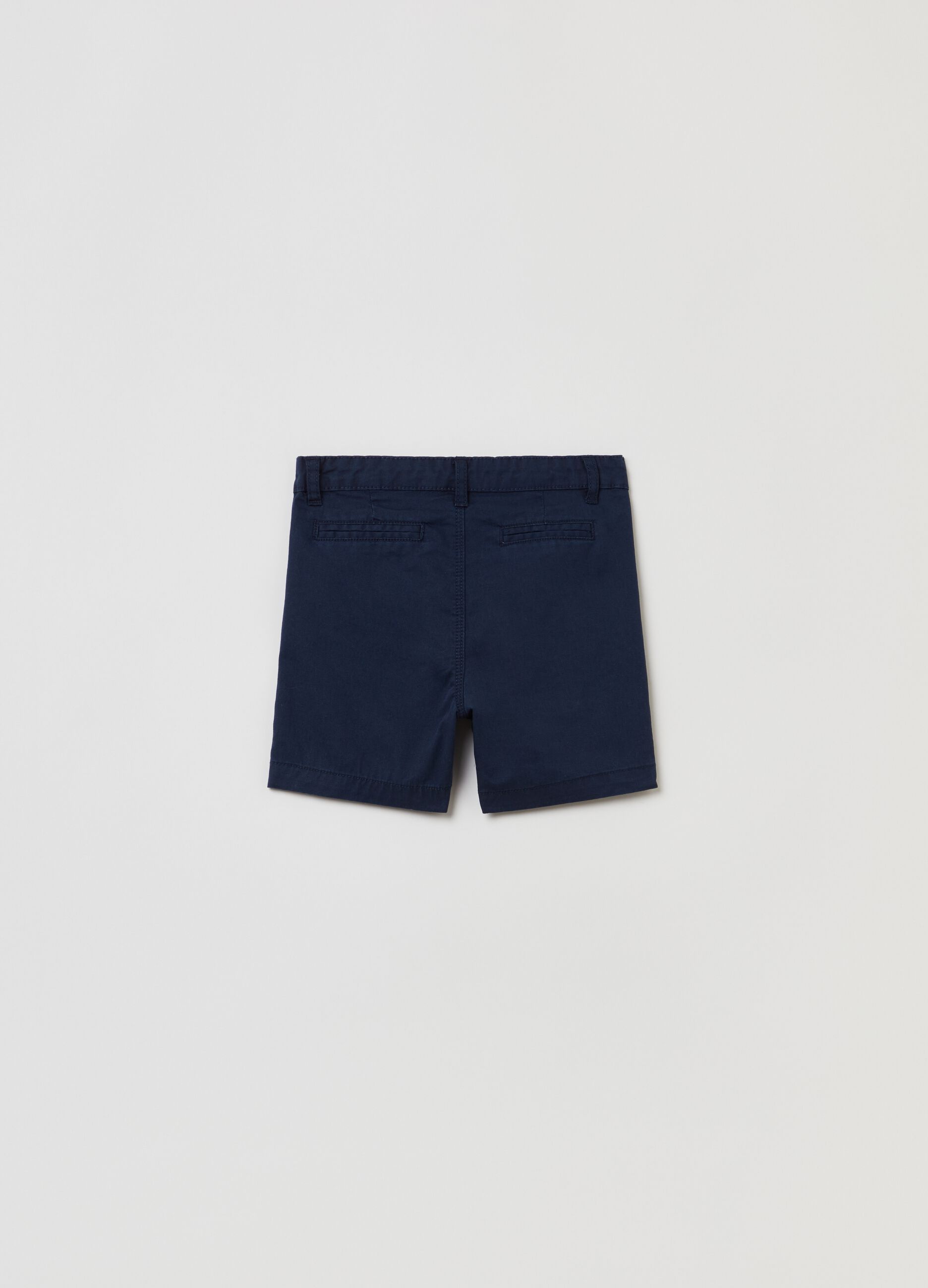 Shorts in popeline tinta unita_1