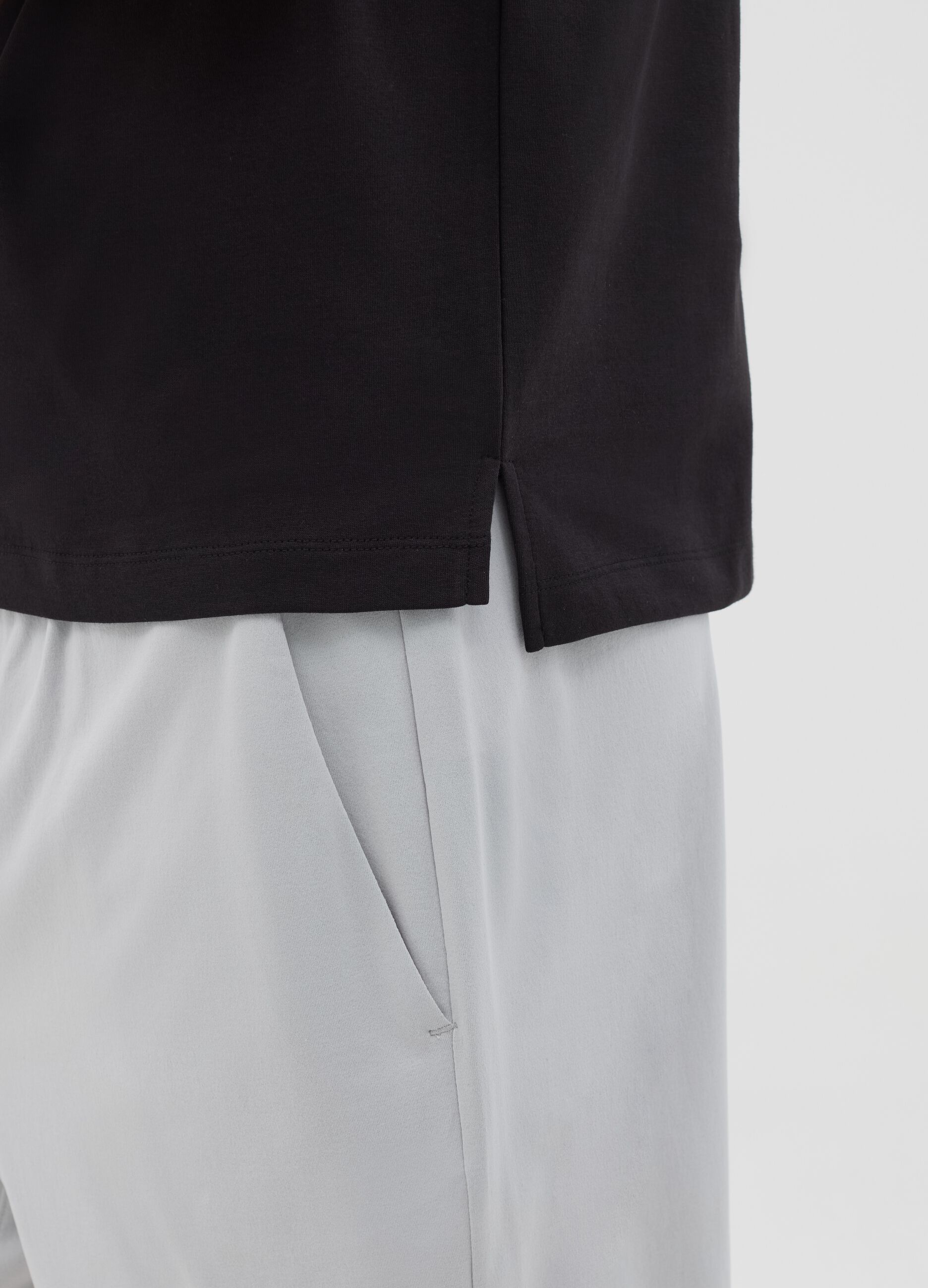 Canotta da uomo in misto nero relaxed fit