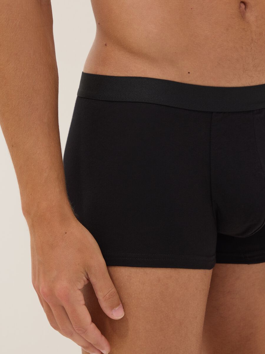 Tripack di boxer neri in cotone organico_3