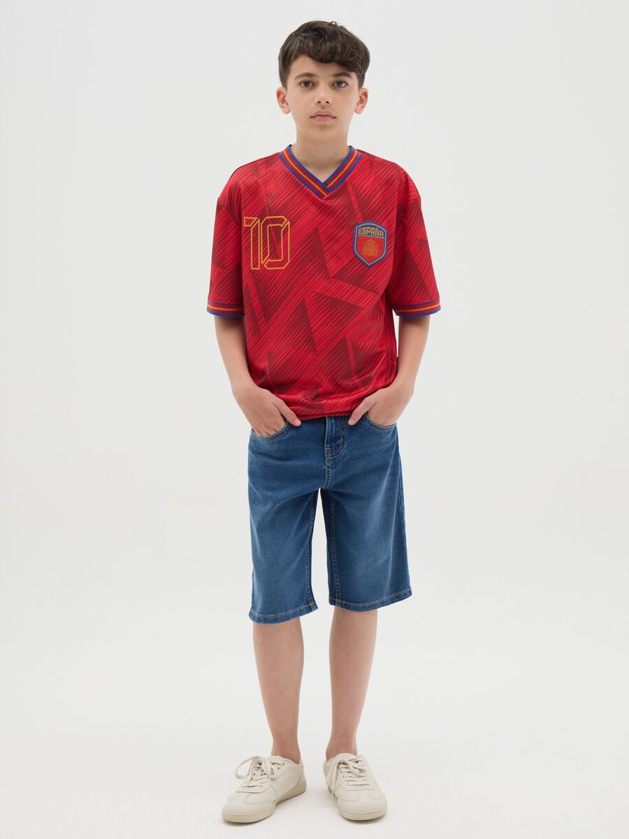Denim Bermuda shorts with five pockets_1