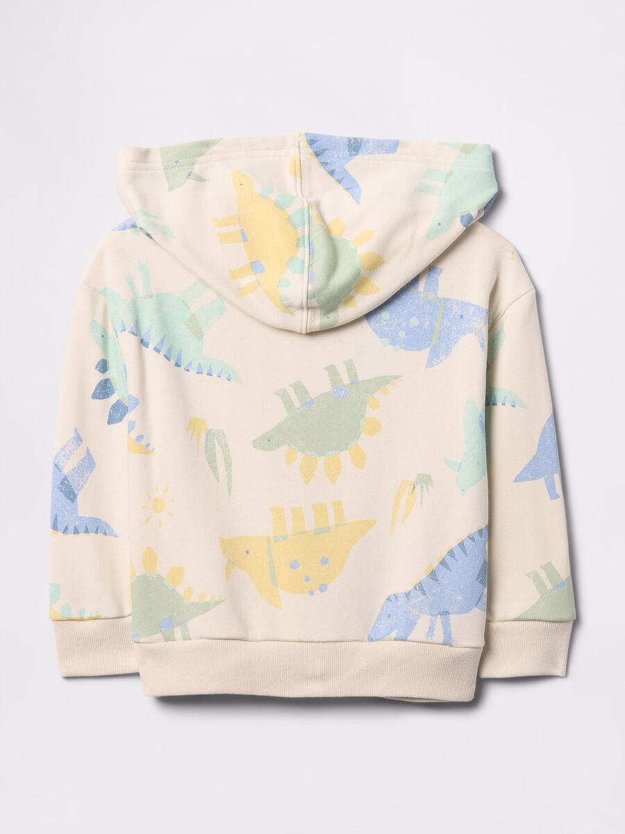 Sweatshirt with hood and dinosaurs print_1