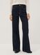 Blue wide-leg jeans in stretch cotton_1