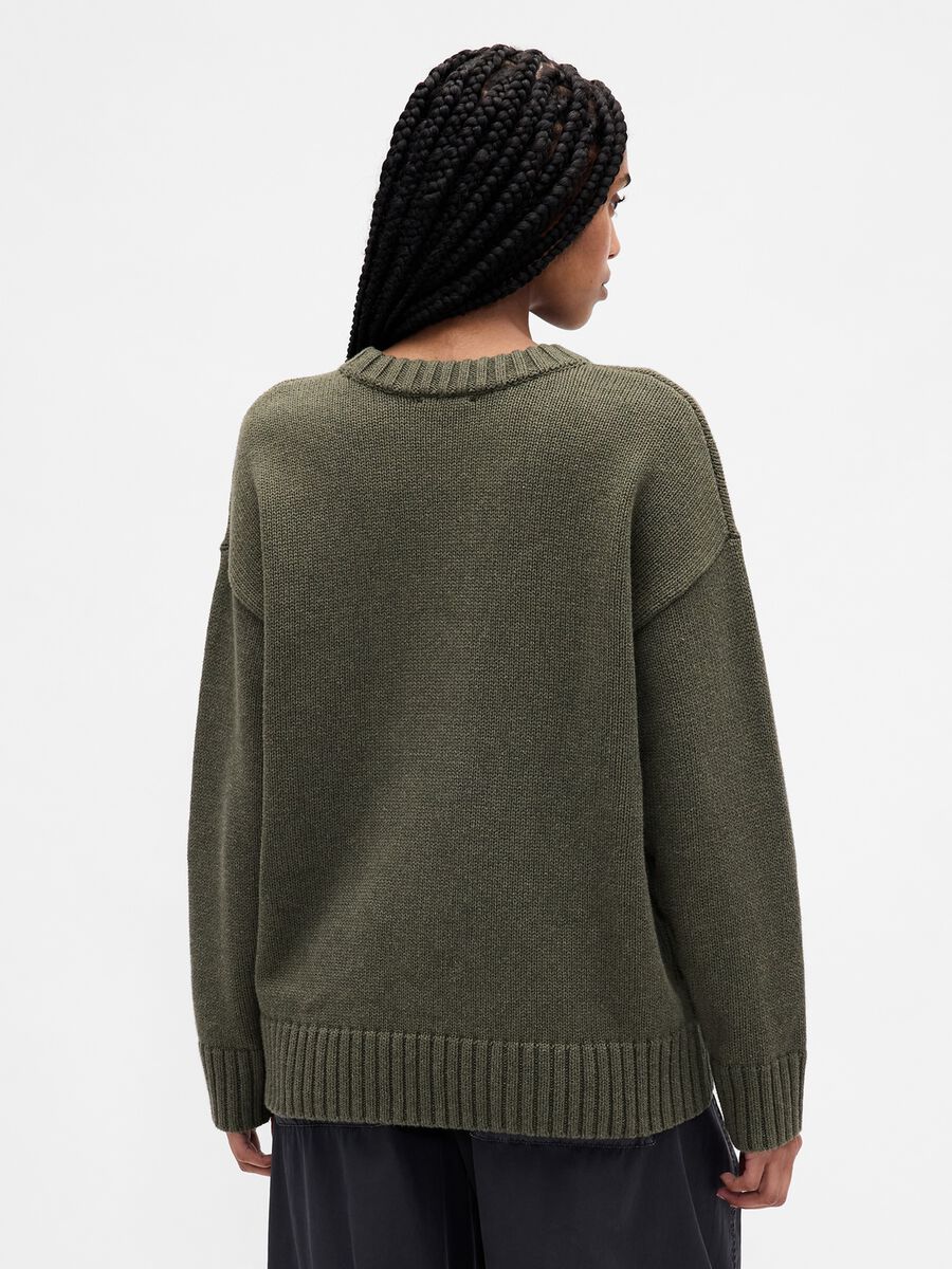 Maglione verde in cotone_1