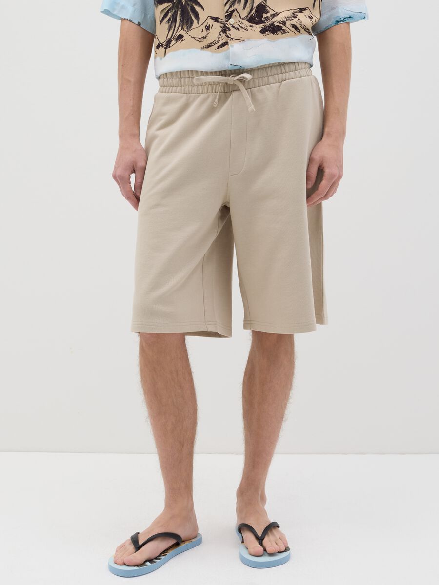 Beige pure cotton Bermuda shorts by B.Angel_1