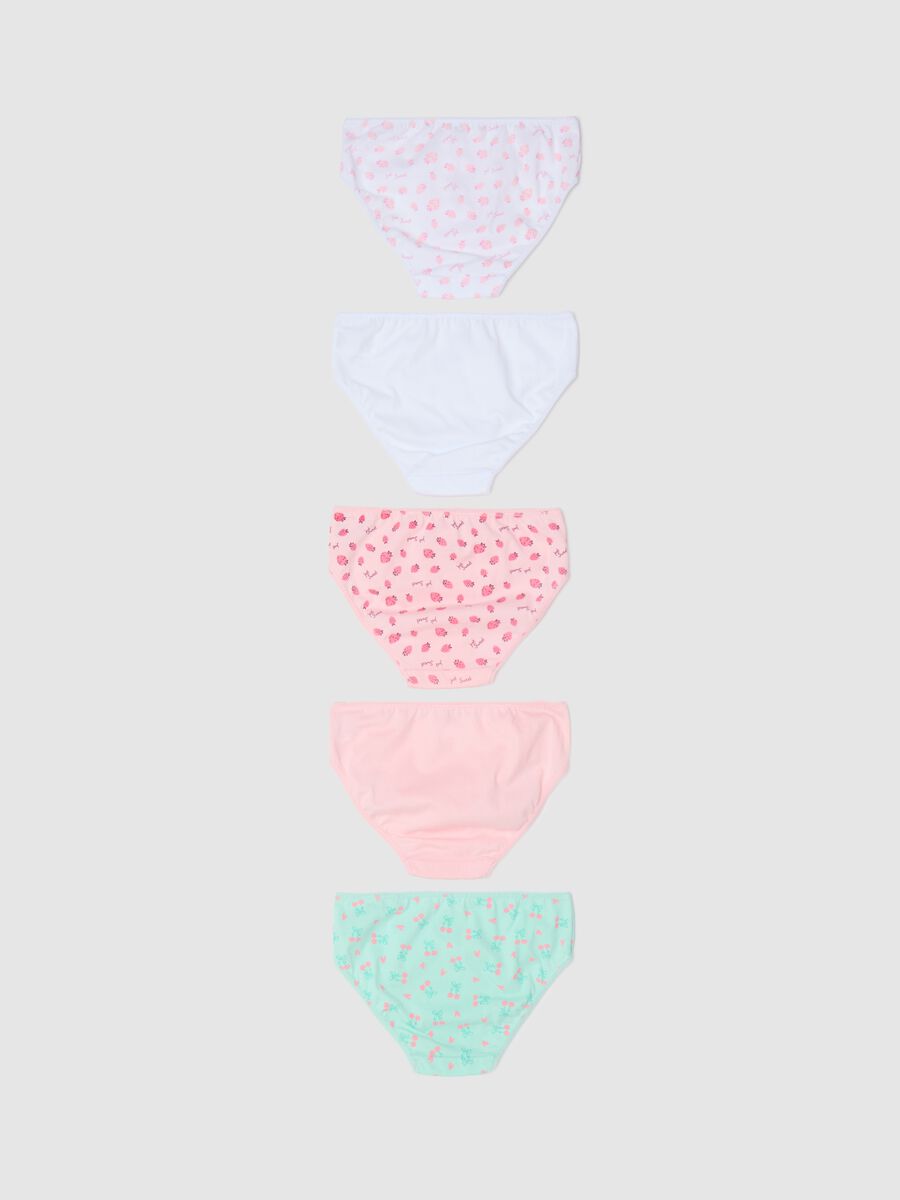 Girls' organic cotton briefs with OVS Kids patterns_1