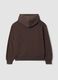 Brown cotton-blend fleece hoodie in a regular fit_2