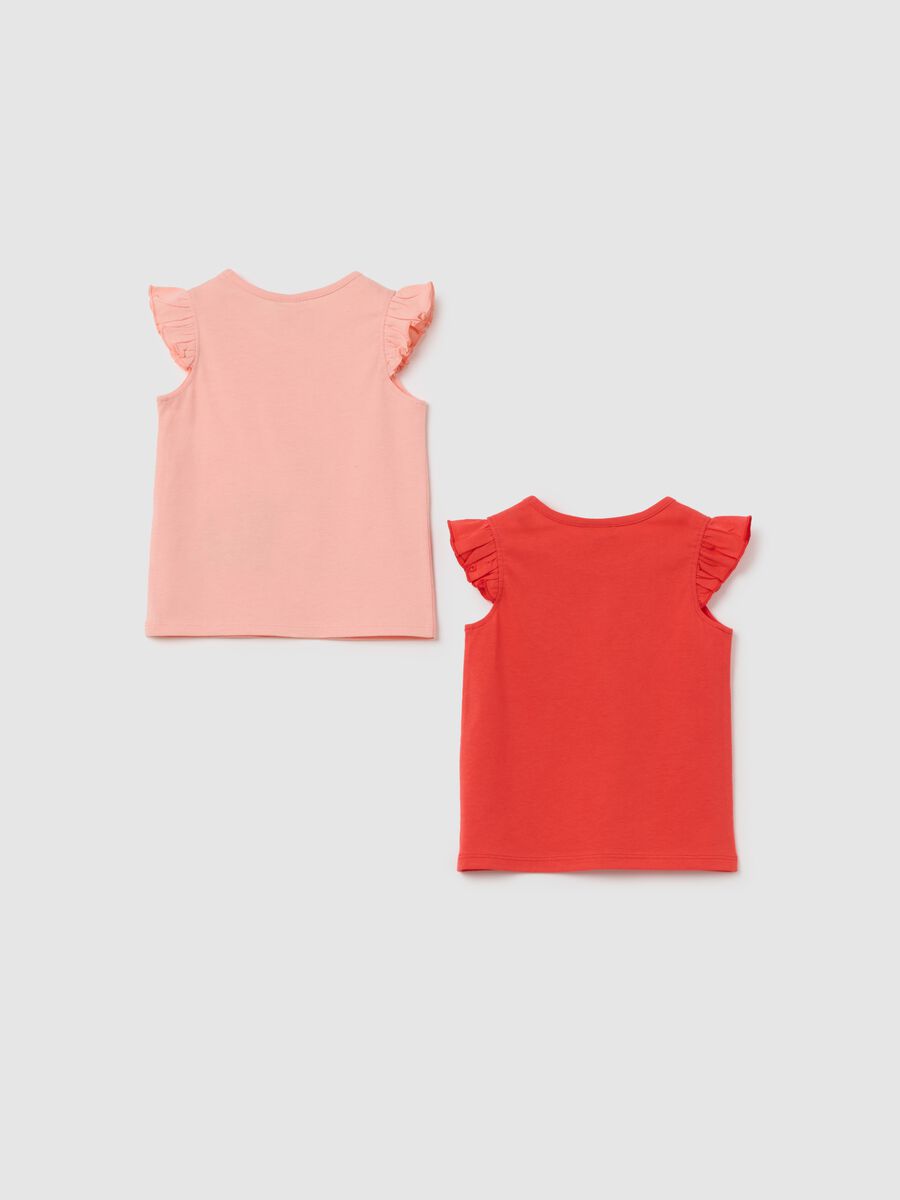 Girls' multicolour pure cotton regular fit T-shirt with prints_1